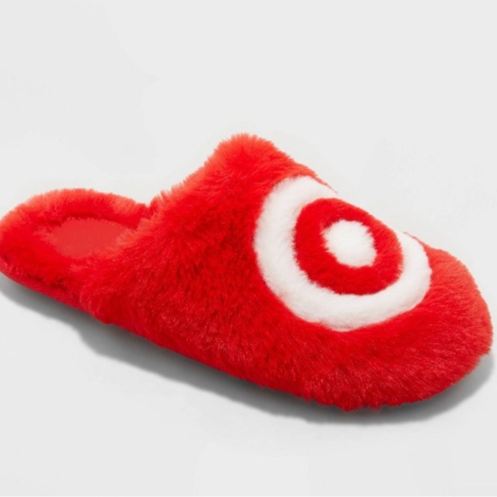 NWOT TARGET Red Fuzzy Slippers